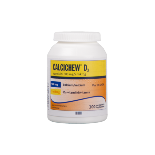 Calcichew D3 Appelsiini 500Mg 5Mikrog 100Purutablettia